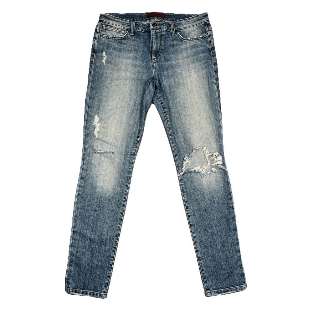 Joes Jeans Skinny Ankle Womens 28 Blue Distressed Cooper Denim Measures 30 x 29